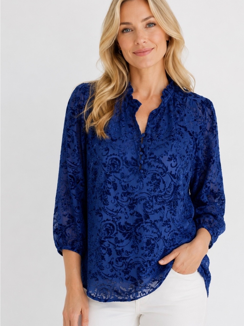 Liz Claiborne semi-sheer blouse